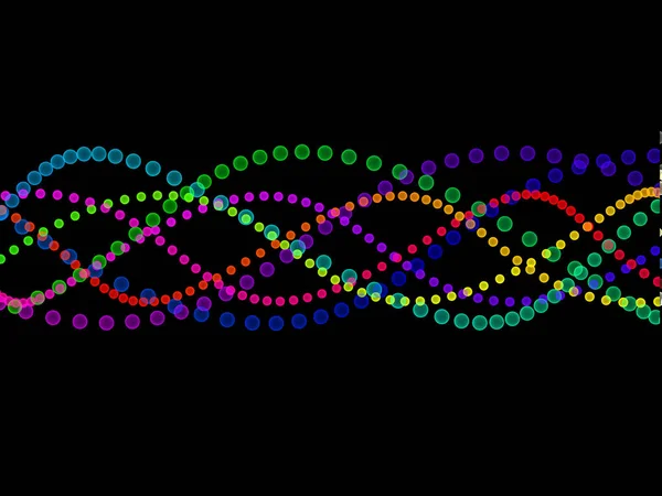 Padrão Onda Senoidal Colorida Elementos Gráficos Renderizados Contra Fundo Liso — Fotografia de Stock