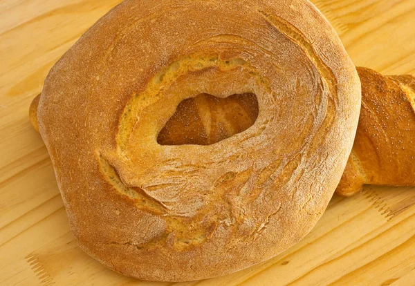 Brood Houten Ondergrond — Stockfoto
