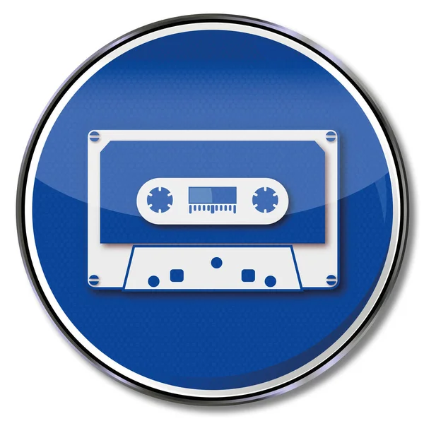 Blue Music Note Tape — Stock Photo, Image