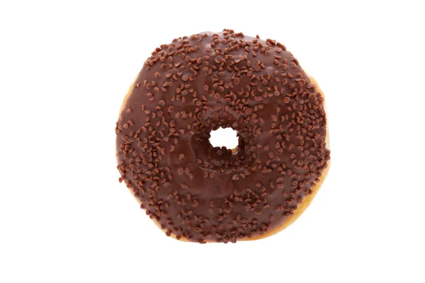 Donut Chocolate Pudding Isolated White Background — Stock Photo, Image