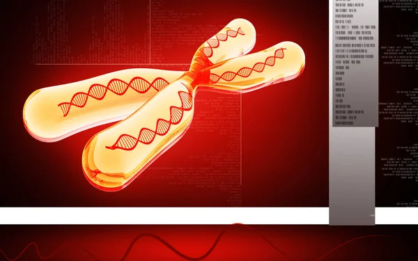 Digital Illustration Chromosome Colour Background — Stock Photo, Image