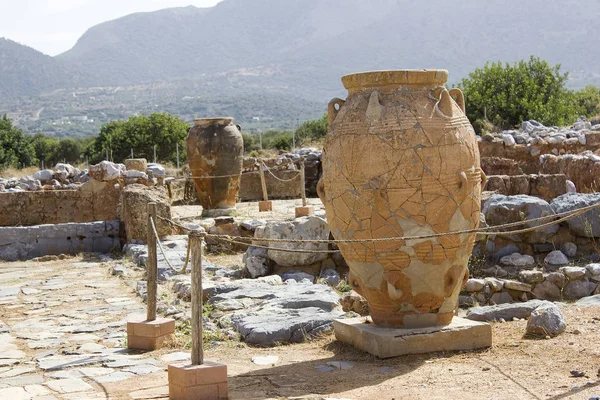 Phitos Minoan Palais Malia Crète Pithos Est Mot Grec Ancien — Photo