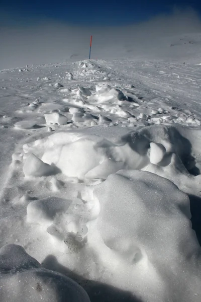 Nieve Volcán Etna Sicilia Italia — Foto de Stock