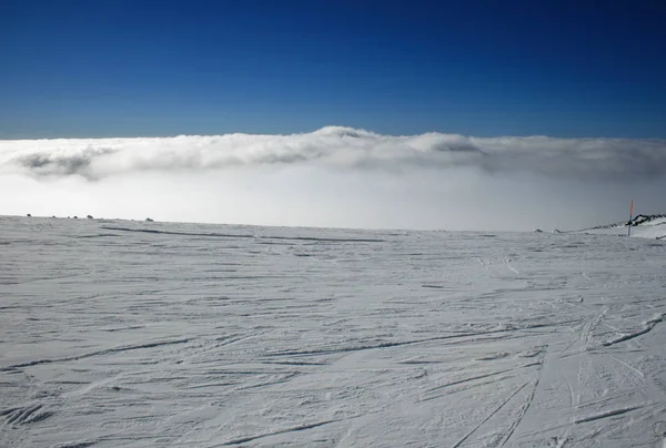 Etna Volcan Sicilya Kar Yağışı Talya — Stok fotoğraf