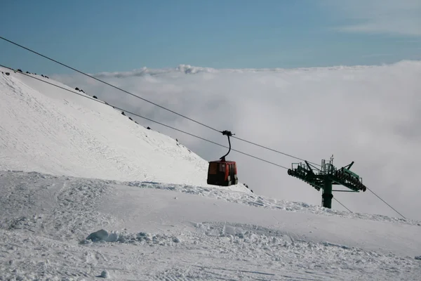 Seilbahn Vulkan Ätna Sizilien Italien — Stockfoto