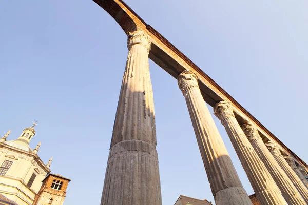 Colonnes Basilique San Lorenzo Milan Italie — Photo