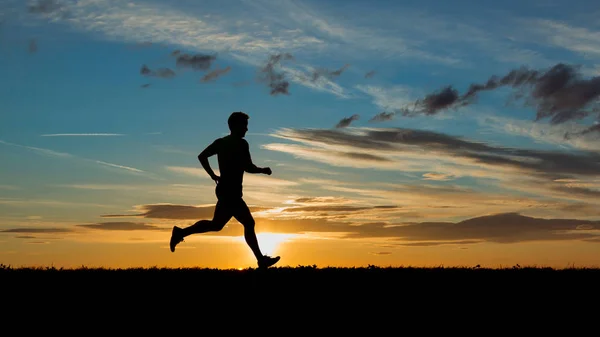 Jogging Sunset — Stock Photo, Image