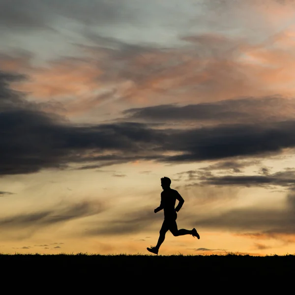 Jogging Sunset — Stock Photo, Image