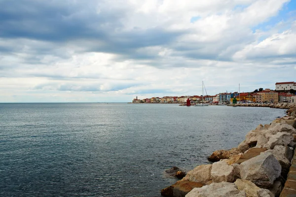View Piran Sea Slovenia — Stock Photo, Image