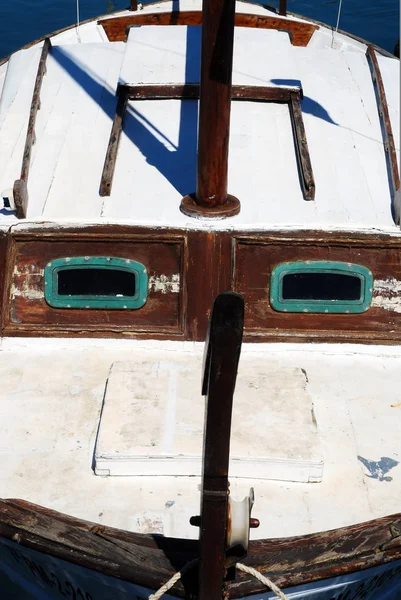 Barco Pesca Porto Mallorcan Que Parece Com Rosto Rindo — Fotografia de Stock