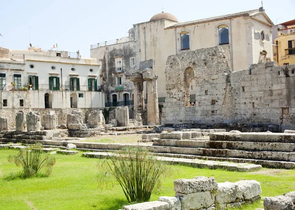 Apollo Temple Ortigia Syracuse Italië — Stockfoto