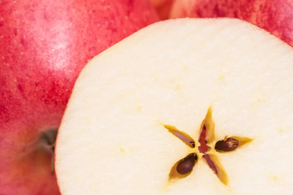 Close-up apple slice Gala apple