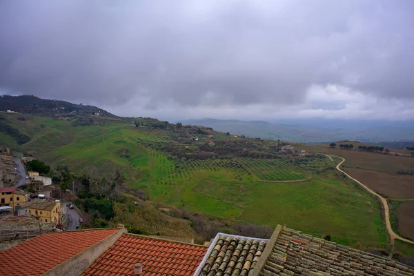 Pemandangan Pedesaan Leonforte Sisilia Italia — Stok Foto