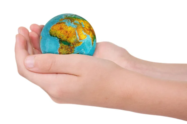 Руки Глобусом Защиты Окружающей Среды — стоковое фото