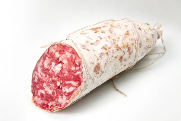 Salami Rebanado Blanco — Foto de Stock