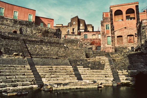 Römisches Theater Von Catania Sizilien — Stockfoto