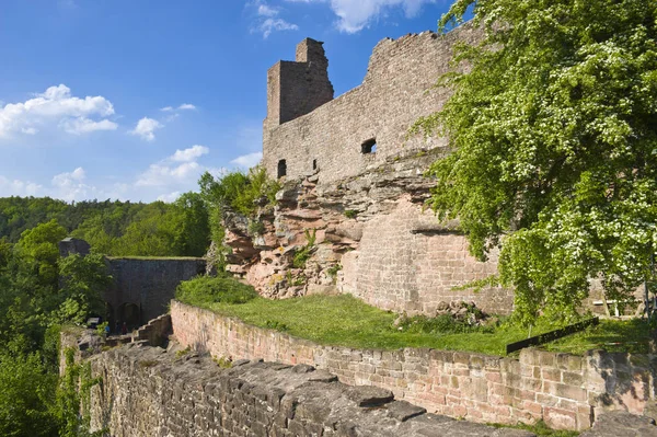 Руїни Madenburg Eschbach German Південний Винний Маршрут Palatinate Reichinland Pfalz — стокове фото