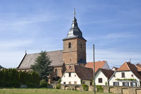 Iglesia Parroquial Visitación Virgen María Burrweiler Alemanes También Ruta Del — Foto de Stock
