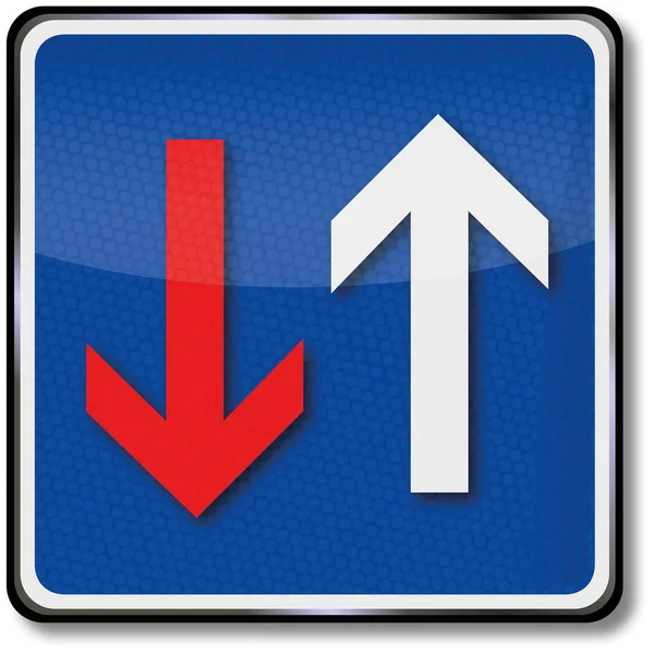 Verkeersbord Rechts Van Weg — Stockfoto