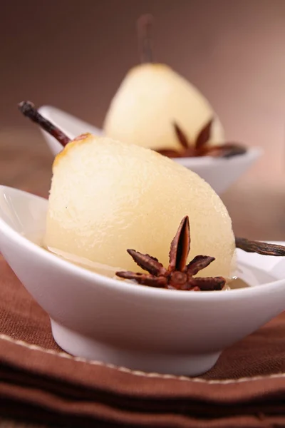 Vaniljglass Med Färsk Frukt — Stockfoto