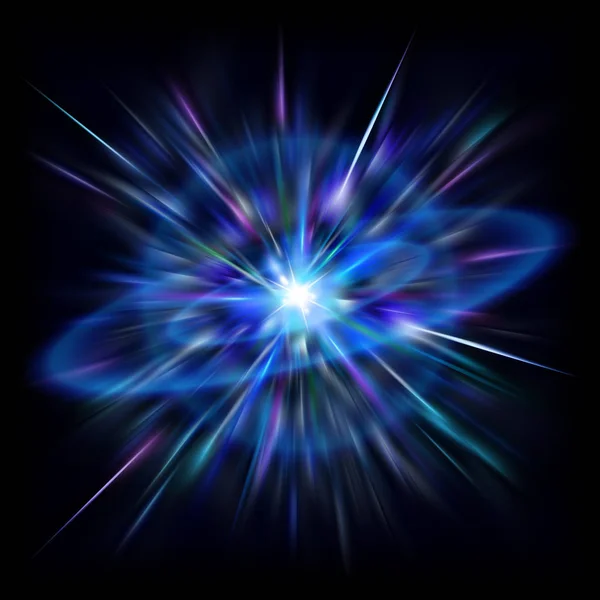 Flash Lumineux Blue Supernova Dans Espace Profond — Photo