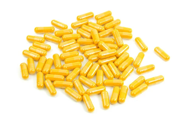 Medicinal Pills Piled Bunch Closeup — Stock Photo, Image