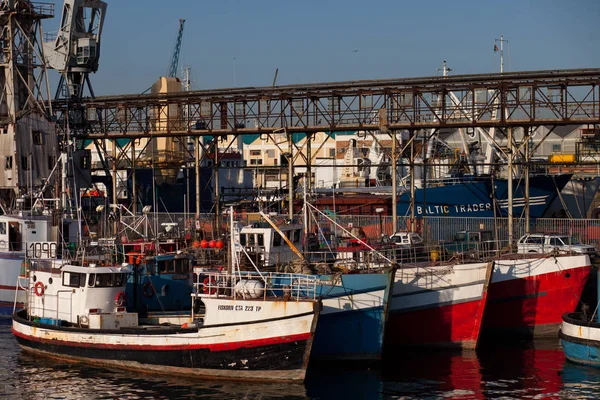 Bateaux Pêche Amarrés Port Cap Afrique Sud — Photo