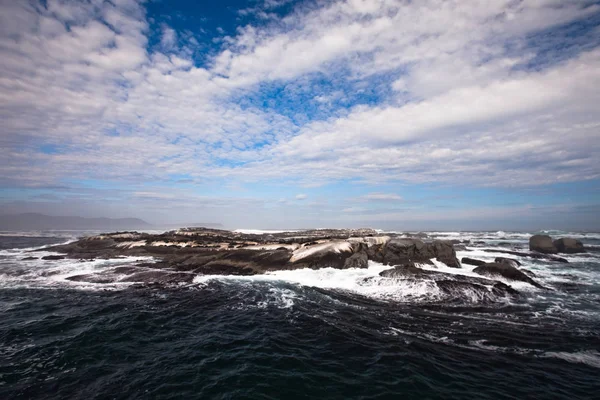 Wellen Brechen Felsen Bucht Von Hout Südafrika — Stockfoto