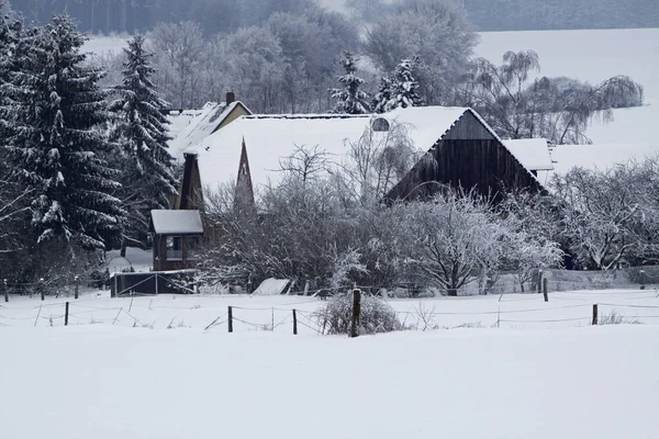 Homestead Snow Alverdissen — Stock Photo, Image