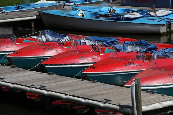 Barcos Pedal Steinhude Steinhude —  Fotos de Stock