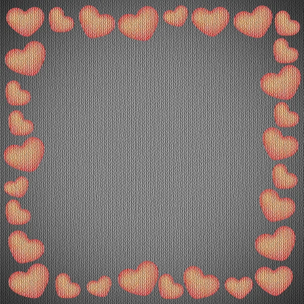 Valentijnsdag Achtergrond Frame Met Hartvormige Ornament — Stockfoto