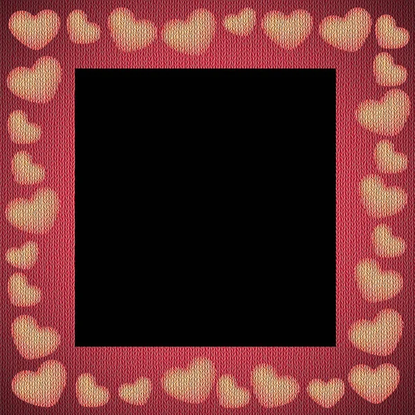 Valentijnsdag Achtergrond Frame Met Hartvormige Ornament — Stockfoto