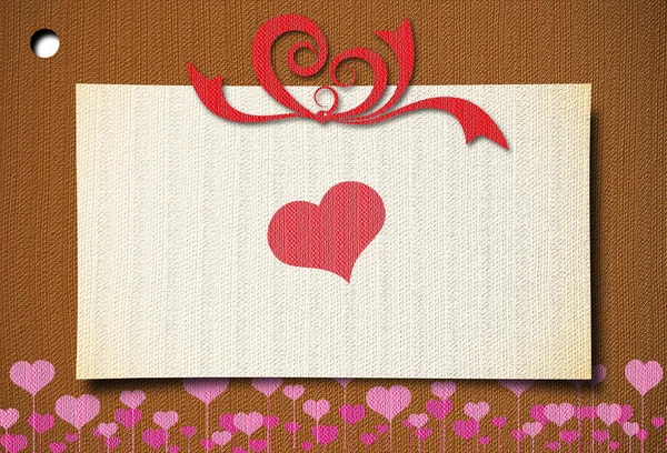 Saudação Casamento Cartão Aniversário Com Coração — Fotografia de Stock