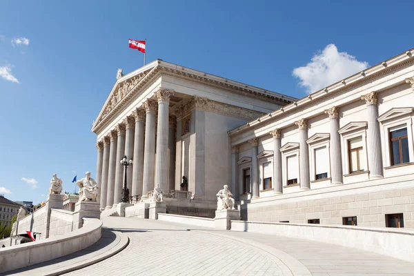 austrian parliament in vienna,historical building on the ringstrasse