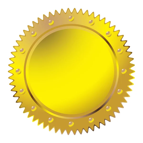 Eenvoudige Gouden Waszegel Met Kopieerruimte Voor Verkooptekst — Stockfoto