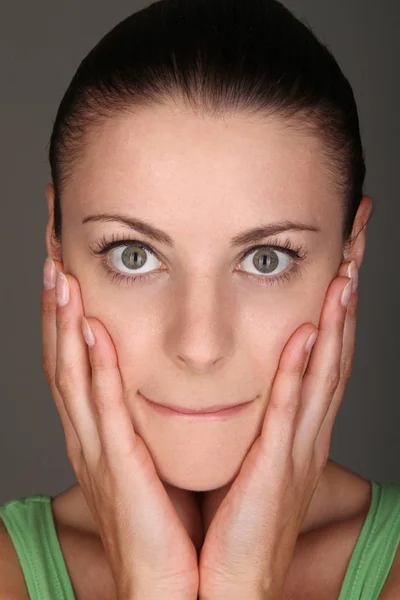 Retrato Belleza Mujer Joven — Foto de Stock