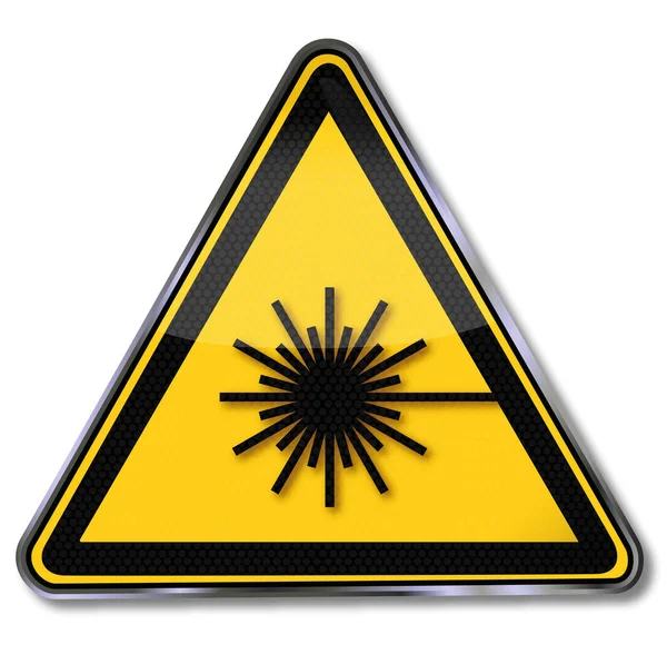 Señal Advertencia Con Triángulo Amarillo Sobre Fondo Blanco —  Fotos de Stock