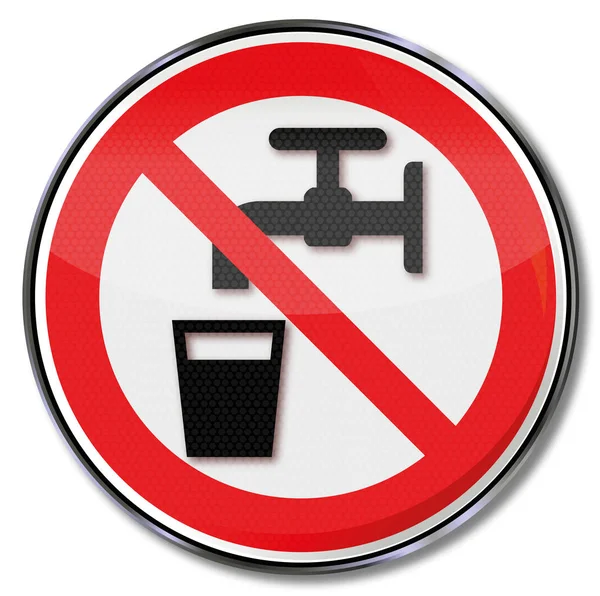 飲料水の禁止表示 — ストック写真