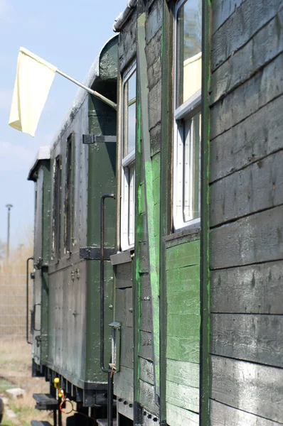 Altes Eisenbahnwaggon Steckt Der Sackgasse — Stockfoto