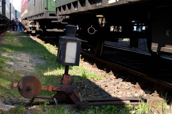 Interruptor Del Ferrocarril Mano Vagón Ferroviario — Foto de Stock