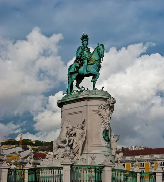 Socha Portugalského Krále Doma José Lisabonu — Stock fotografie