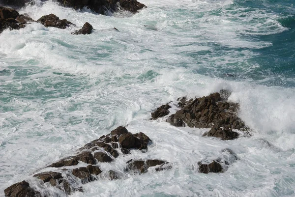 Bretagne Frances Északnyugati Része Egy Dombos Félsziget Amely Atlanti Óceán — Stock Fotó