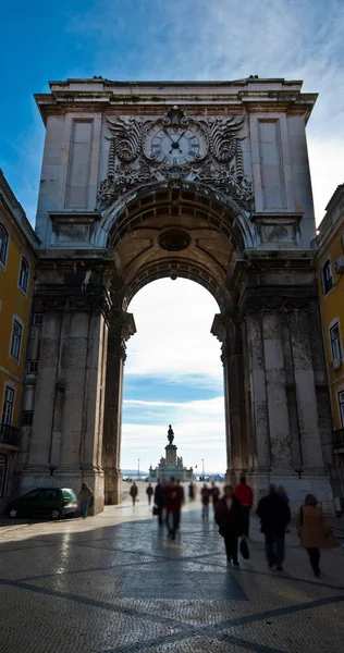 Detail Arco Triunfal Placa Comercio Lisbon — Stock Photo, Image