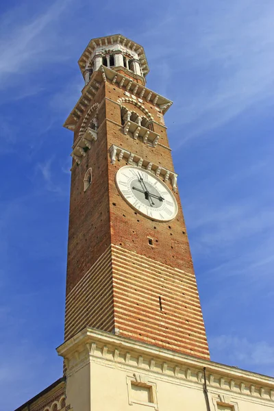 Torre Lamberti Piazza Delle Erbe Verona Italy Stock Image