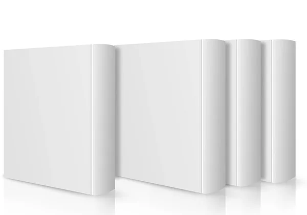 Комплект Трех Чистых Обложки Книги Белый — стоковое фото