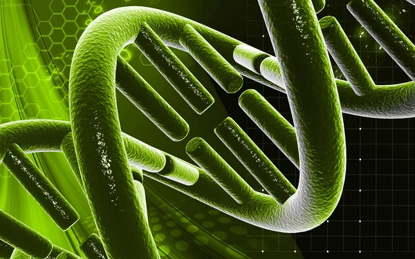 Digital Illustration Dna Structure Colour Background — Stock Photo, Image