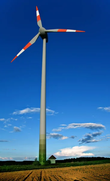 Producción Energía Turbina Eólica Energía Eólica — Foto de Stock