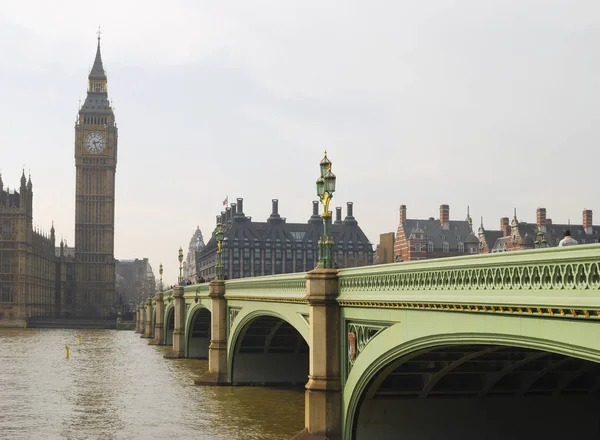 Parlamentets Hus Palace Westminster Och Westminster Bridge Sedd Från Albert — Stockfoto