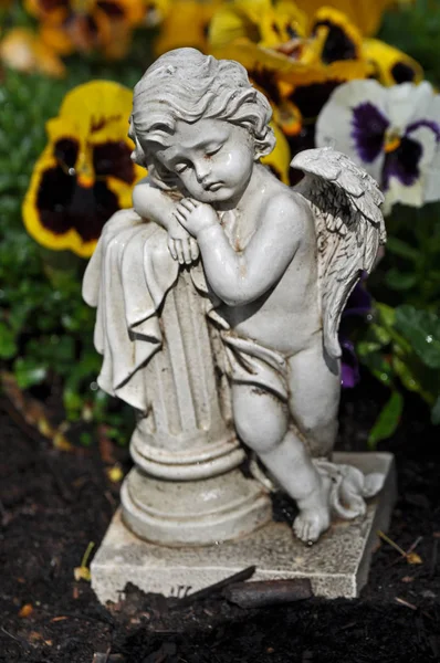 Closeup Vintage Statue Shape Angel — Stock Photo, Image