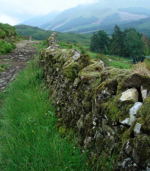 Scenérie Kolem Západní Vysočiny Cesta Skotsku Zdí Kopci — Stock fotografie